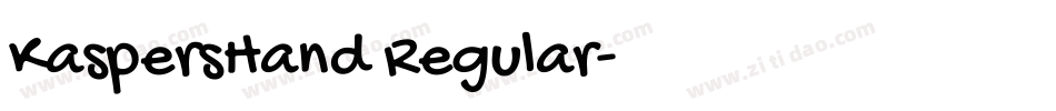 KaspersHand Regular字体转换